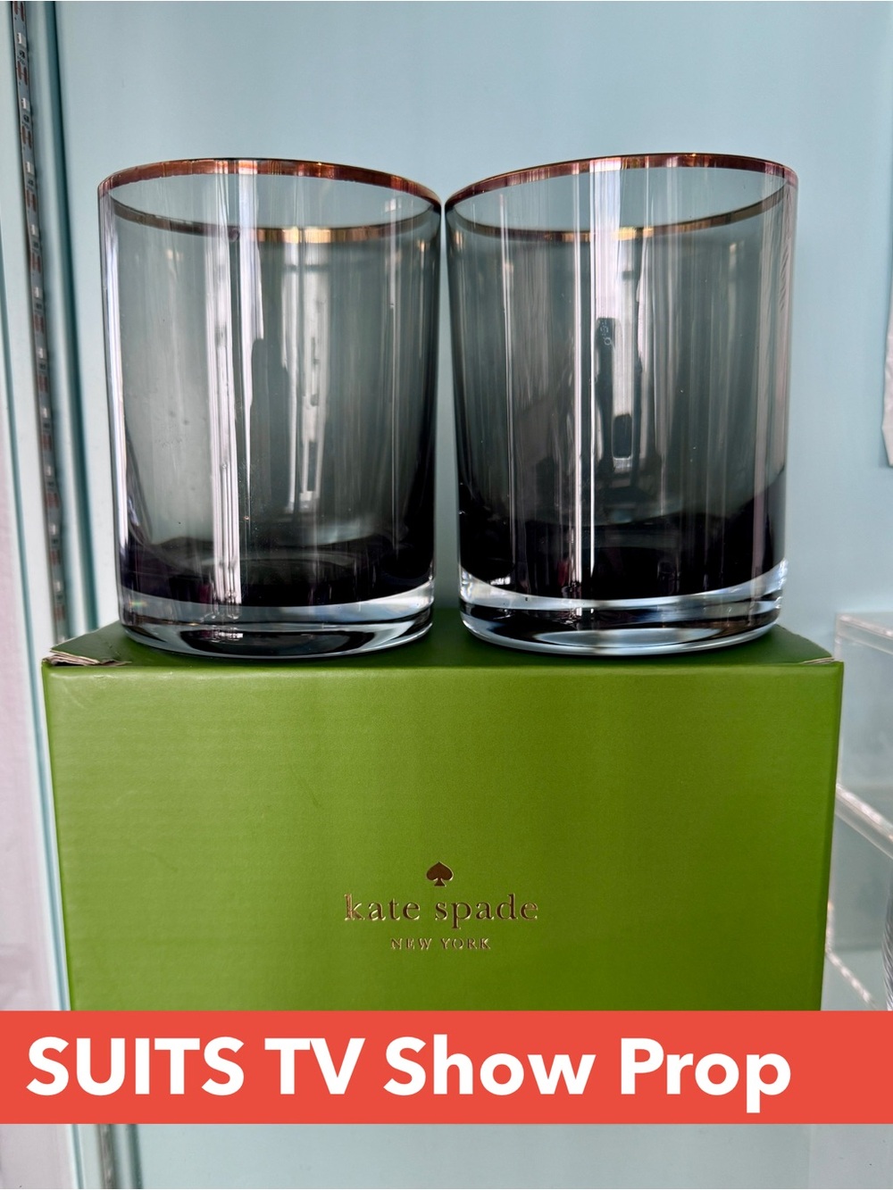 Kate Spade x Lenox South Street DOF Crystal Glasses ✨ Prop from “Suits” TV Show
